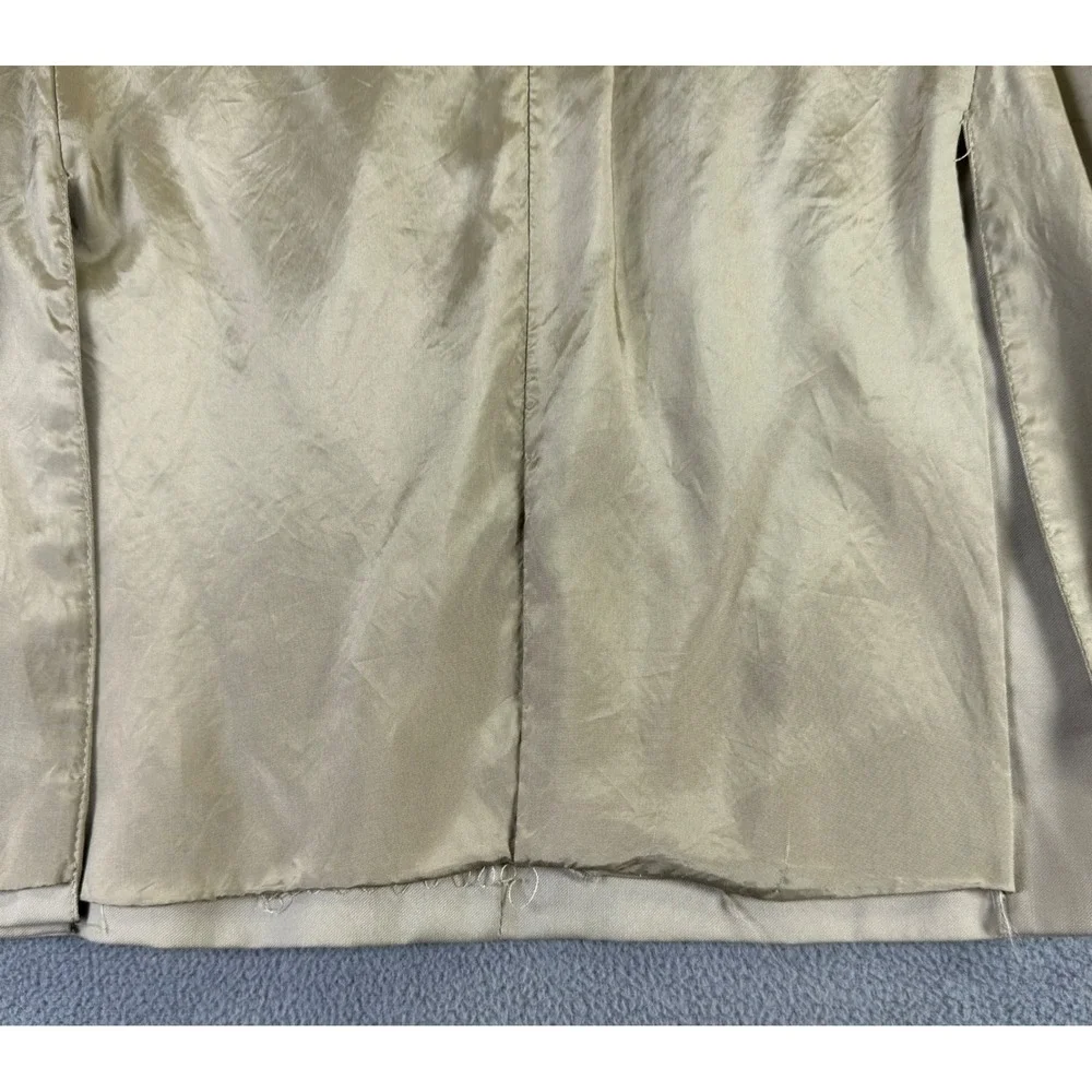 Burberry Blazer Jacket Mens 42‎ Long Beige Khaki Kensington Wool Luxury Business